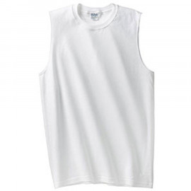 Product: Gildan 6.1 oz.  White Sleeveless Tee