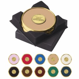Product: Two Coasters in Deluxe Black Flocked Gift Box