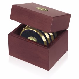 Product: Four Coasters with Solid Cherry Chest