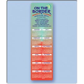 Product: 2 x 7 Bookmark calendar printed on 12 point board stock