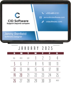 Product: Press-N-Stick Business Card Holder (No Imprint) With Calendar