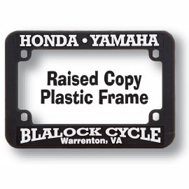 Product: Motorcycle Raised Copy Plastic License Plate Frame