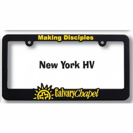 Product: New York High View (HV) Raised Copy Plastic License Plate Frame