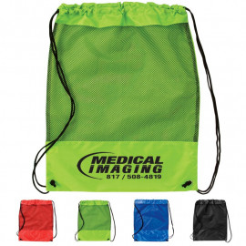 Product: Mesh Panel Drawstring Backpack