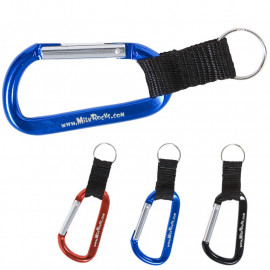 Product: Carabiner Keychain w/ Split Ring and Strap