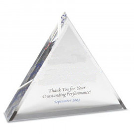 Product: Clear Economy Acrylic Triangle Shaped Paperweight