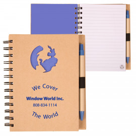 Product: Recycled Globe Die Cut Notebook