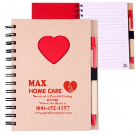 Product: Recycled Heart Ball Die Cut Notebook
