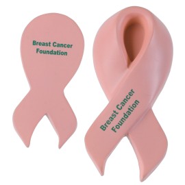 Product: Pink Awareness Ribbon Squeeze Toy Work Stress Reliever