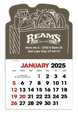 Product: Grocery Bag Stick Up Calendar
