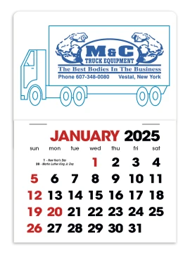 Product: Semi-Truck Stick Up Calendar