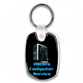 Product: Oval Budget Domed Keytag