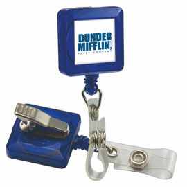 Product: Domed Retractable Badge Holder (Square w/ Alligator Clip)