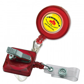 Product: Domed Retractable Badge Holder (Round w/ Alligator Clip)