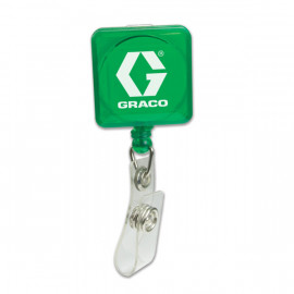 Product: Pad Printed Retractable Badge Holder (Square w/ Slip on Clip)