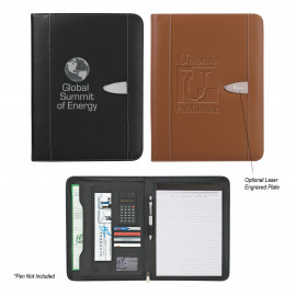 Product: ECLIPSE BONDED LEATHER ZIPPERED PORTFOLIO WITH CALCULATOR