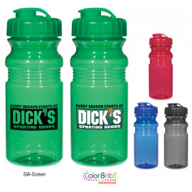 Product: 20 OZ. POLY-CLEAR™ FITNESS BOTTLE WITH SUPER SIPPER LID