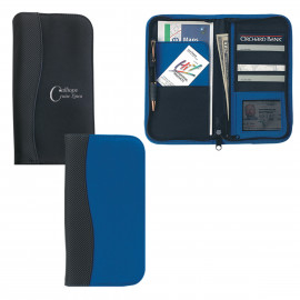 Product: MICROFIBER TRAVEL WALLET WITH EMBOSSED PVC TRIM