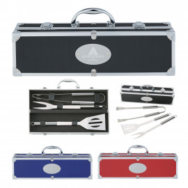Product: BBQ SET IN ALUMINUM CASE (Screen Printed)