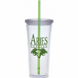 Product: 24 oz. Carnival Cup Collection w/ Green Straw