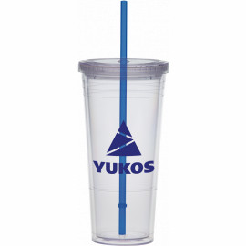 Product: 24 oz. Carnival Cup Collection w/ Blue Straw