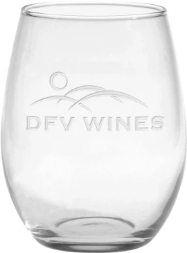 Product: 21 oz. Stemless White Wine - Deep Etched