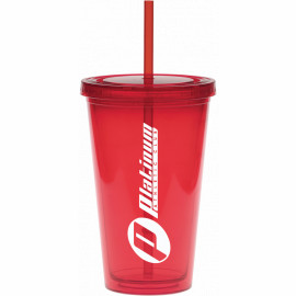 Product: 20 oz. Color Carnival Cup w/ Red Straw