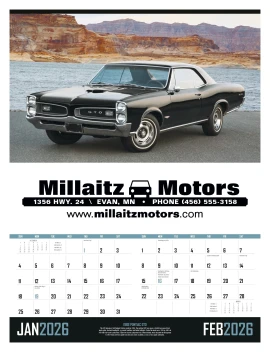 Product: Muscle Cars Calendar