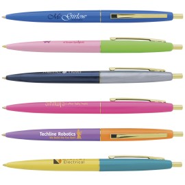 Product: BIC Clic Ecolutions Ballpoint Pen w/ Polished Gold Plated Trim
