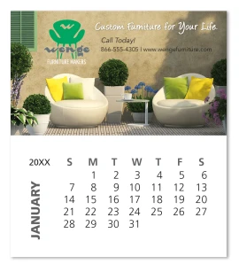 Product: Business Card Magnet w/ 12 Sheet Calendar