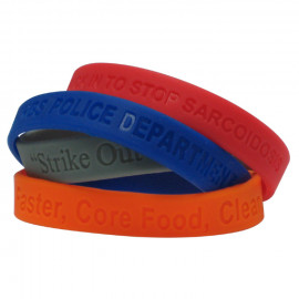 Product: Rush Debossed Silicone Wristband Bracelet