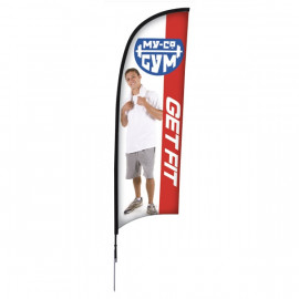 Product: 9' Razor Single Sided Sail Sign Kit w/ Spike Base