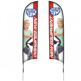 Product: 13' Razor Double Sided Sail Sign Kit w/ Spike Base