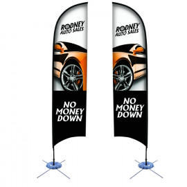 Product: 13' Razor Single Sided Sail Sign Kit w/ Spike Base