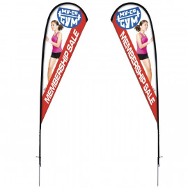 Product: 11.5' Tear Drop Double Sided Sail Sign Kit w/ Spike Base