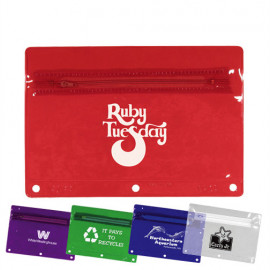 Product: Translucent Premium Vinyl Zippered Packet (Spot Color)