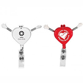 Product: Googly Eyed Heart Badge Holder (Spot Printed)