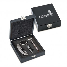 Product: Wine Accessories Gift Set in Black Wooden Box