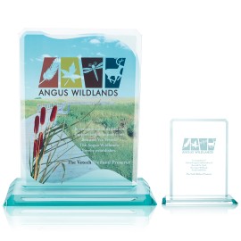 Product: Clipped  Jade Crystal Award