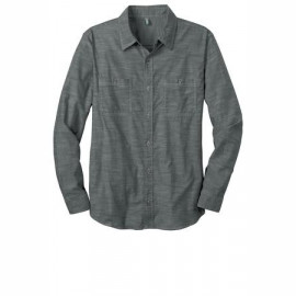 Product: District Made® - Mens Long Sleeve Washed Woven Shirt