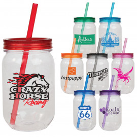 Product: Jammer II 24 oz Mason Jar Style Acrylic Tumbler