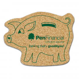 Product: Pig Shaped All Natural Cork Coasters