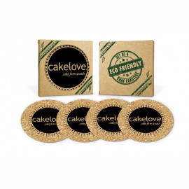 Product: Circle Shaped All Natural Cork Coasters - Set of 4