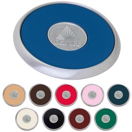 Product: Round Brushed Zinc Coaster Weight