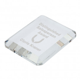 Product: Prato Rectangle Crystal Paperweight