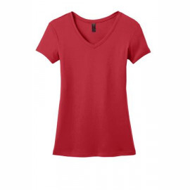 Product: District Made® Ladies Mini Rib V-Neck Tee