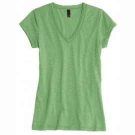 Product: District® Juniors Slub V-Neck Tee