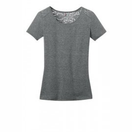 Product: District Made® - Ladies Tri-Blend Lace Tee