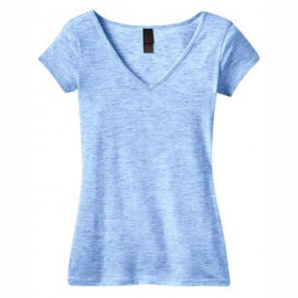 Product: District® - Juniors Extreme Heather V-Neck Tee