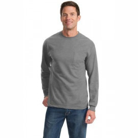 Product: Port & Company® Tall Long Sleeve Essential T-Shirt with Pocket